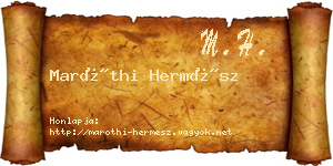 Maróthi Hermész névjegykártya